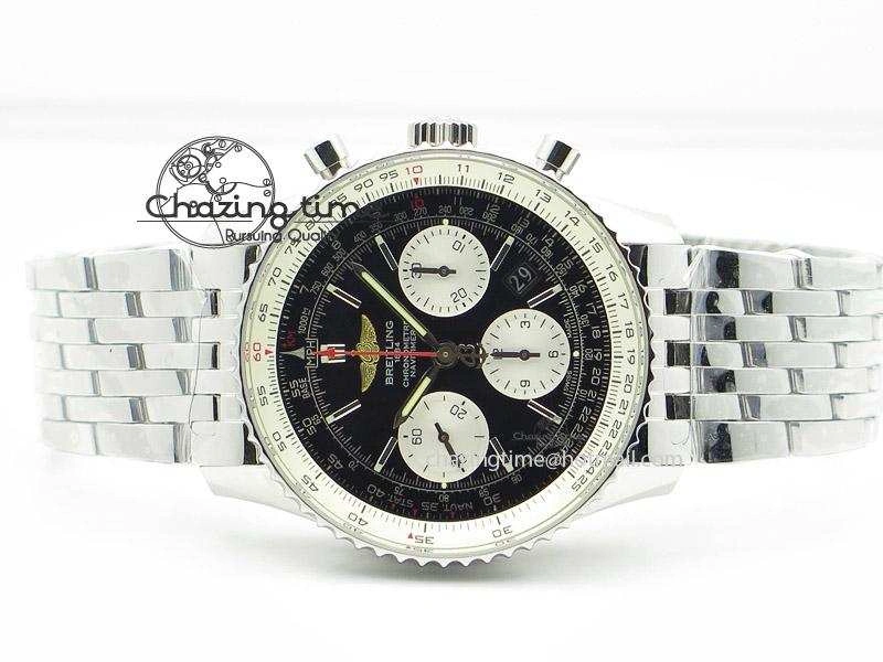 Navitimer 01 1:1 SS Dark Blue Dial on SS Bracelet A7750