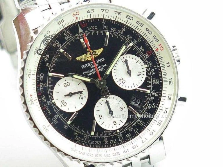 Navitimer 01 1:1 SS Dark Blue Dial on SS Bracelet A7750