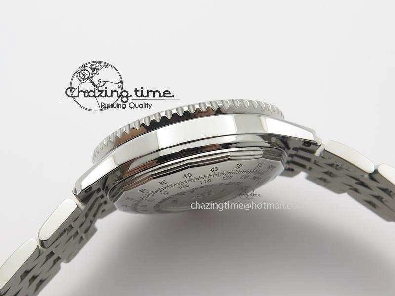 Navitimer 01 BP Maker 1:1 SS Black Dial Numeral Markers On SS Bracelet A7750