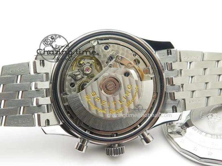 Navitimer 01 BP Maker 1:1 SS Blue Dial Numeral Markers On SS Bracelet A7750