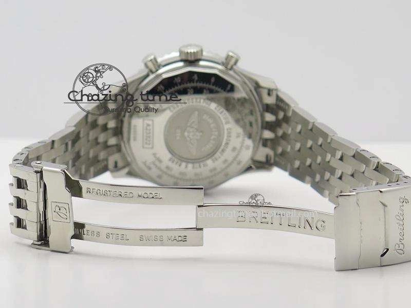 Navitimer 01 BP Maker 1:1 SS Blue Dial Numeral Markers On SS Bracelet A7750