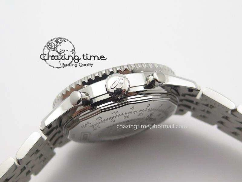 Navitimer 01 BP Maker 1:1 SS White Dial Numeral Markers On SS Bracelet A7750
