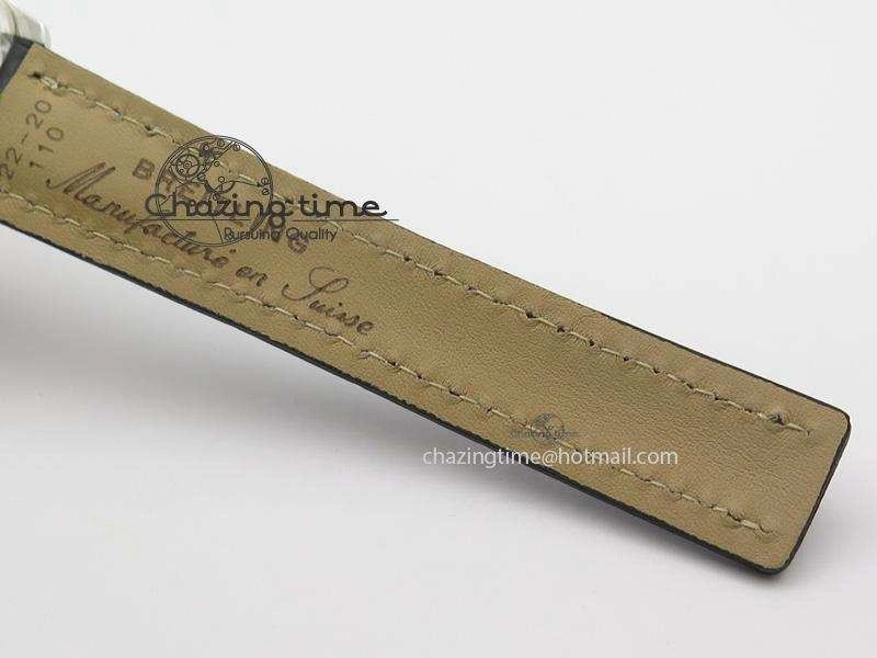 Navitimer 01 Bp Maker 1:1 SS Black Dial On Black Leather Strap A7750
