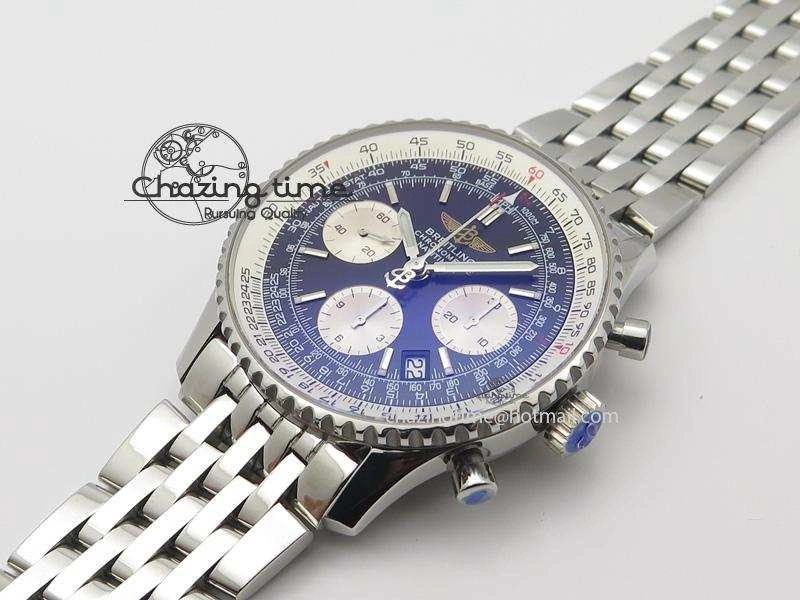 Navitimer 01 Bp Maker 1:1 SS Black Dial On SS Bracelet A7750