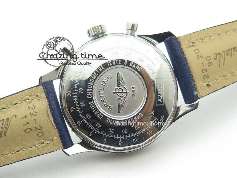 Navitimer 01 Bp Maker 1:1 SS Blue Dial On Blue Leather Strap A7750