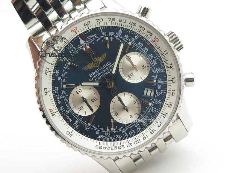 Navitimer 01 Bp Maker 1:1 SS Blue Dial On SS Bracelet A7750