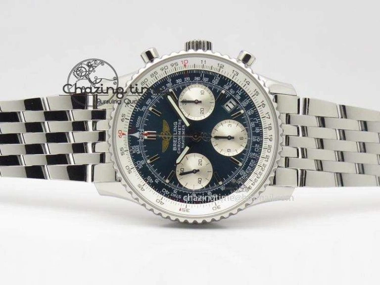 Navitimer 01 Bp Maker 1:1 SS Blue Dial On SS Bracelet A7750