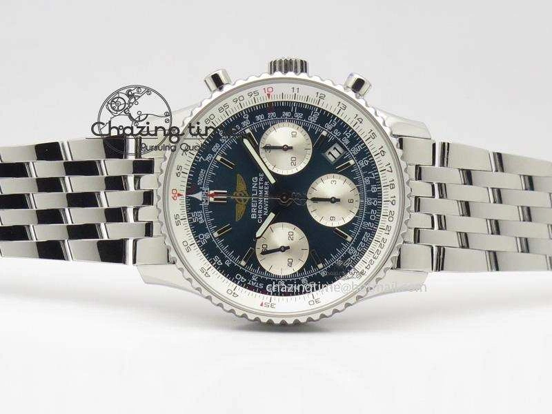 Navitimer 01 Bp Maker 1:1 SS Blue Dial On SS Bracelet A7750