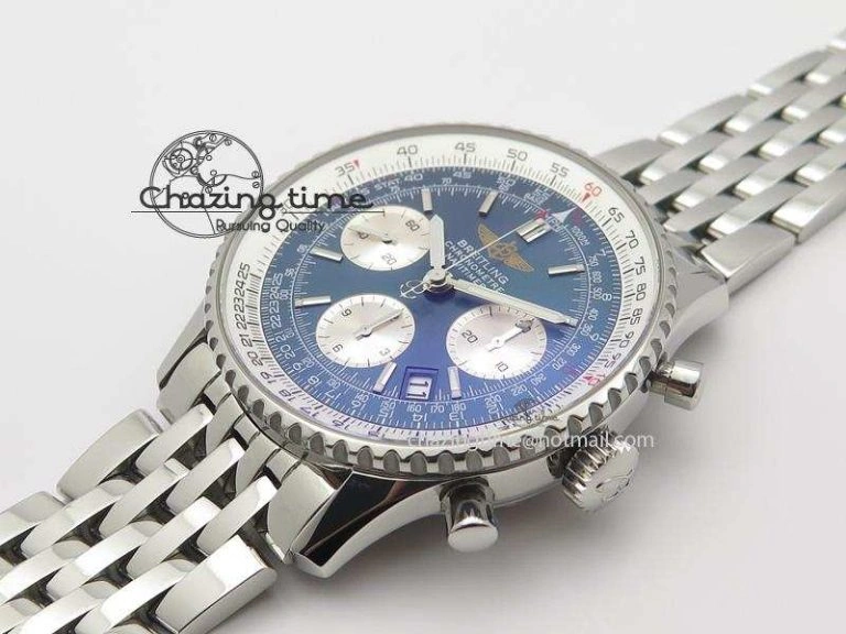 Navitimer 01 Bp Maker 1:1 SS Blue Dial On SS Bracelet A7750