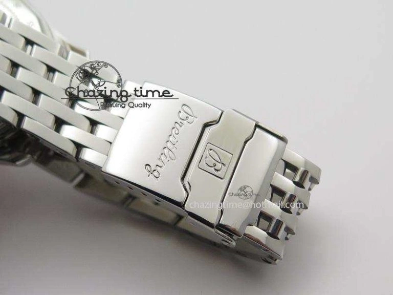 Navitimer 01 Bp Maker 1:1 SS White Dial On SS Bracelet A7750