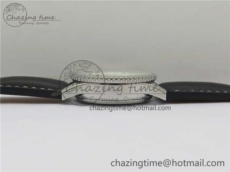Navitimer 1 41mm SS B50 Black Dial on Black Leather Strap A7750