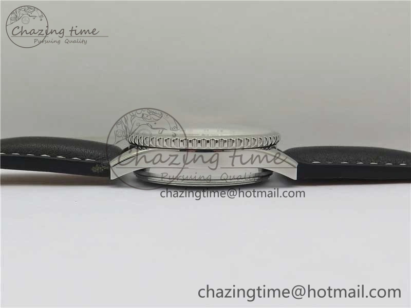 Navitimer 1 41mm SS B50 Black Dial on Black Leather Strap A7750