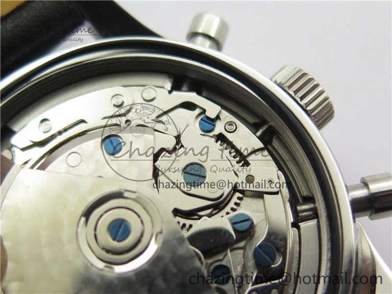 Navitimer 1 41mm SS B50 Black Dial on Black Leather Strap A7750