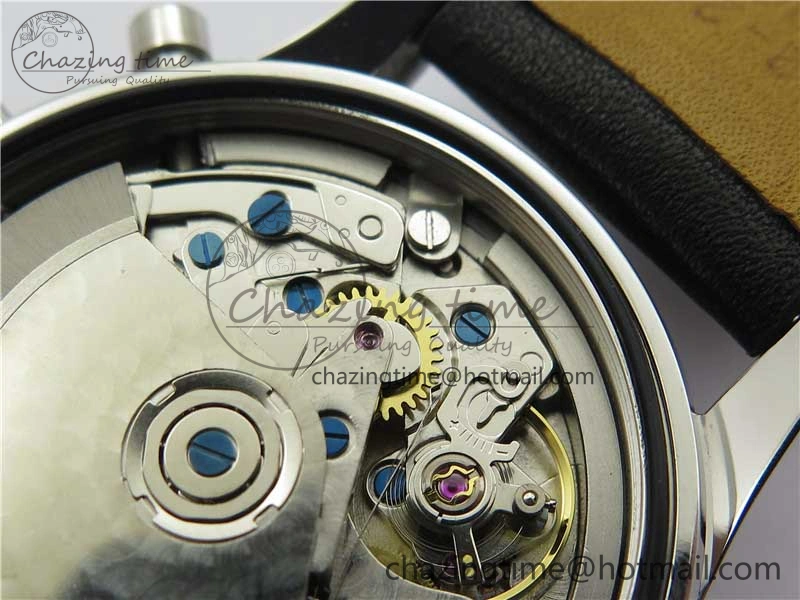 Navitimer 1 41mm SS B50 Black Dial on Black Leather Strap A7750