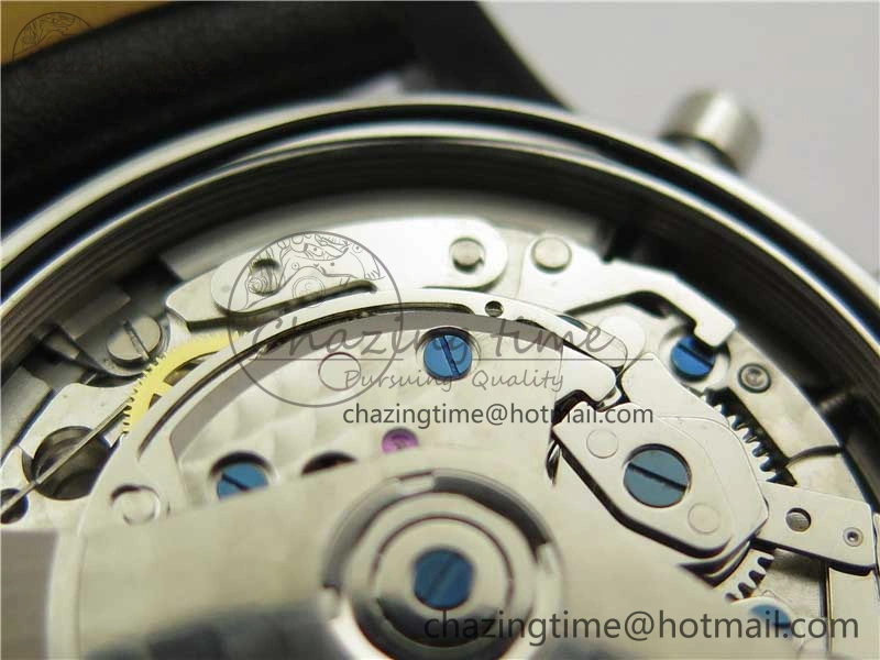 Navitimer 1 41mm SS B50 Black Dial on Black Leather Strap A7750