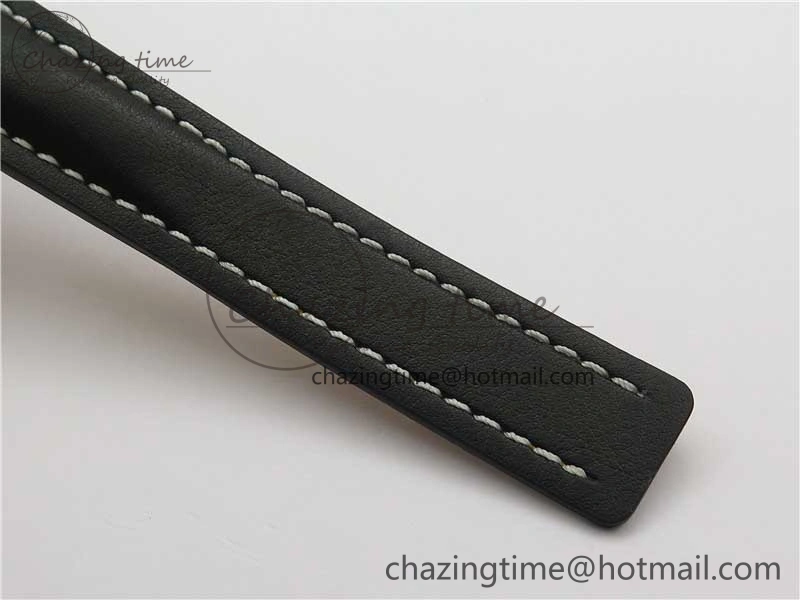 Navitimer 1 41mm SS B50 Black Dial on Black Leather Strap A7750