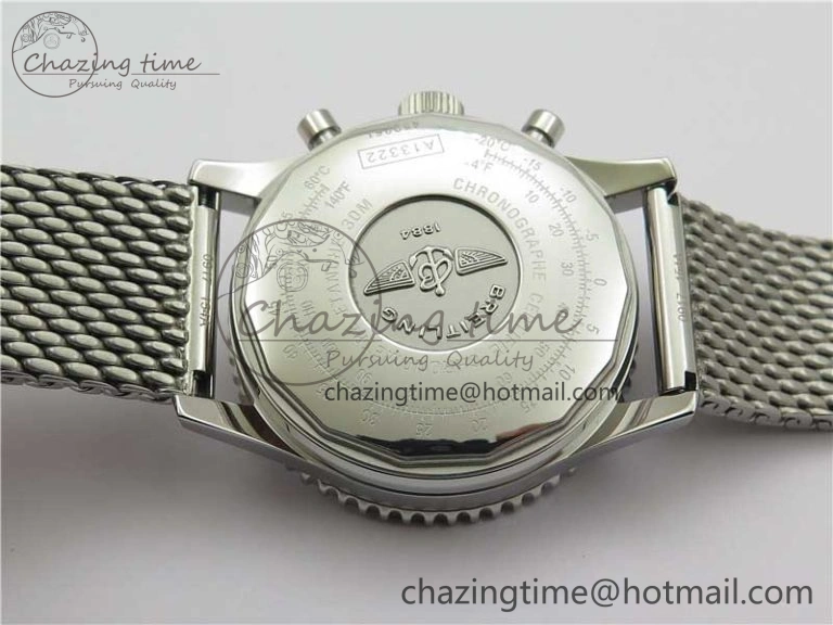 Navitimer 1 41mm SS B50 White Dial on SS Bracelet A7750