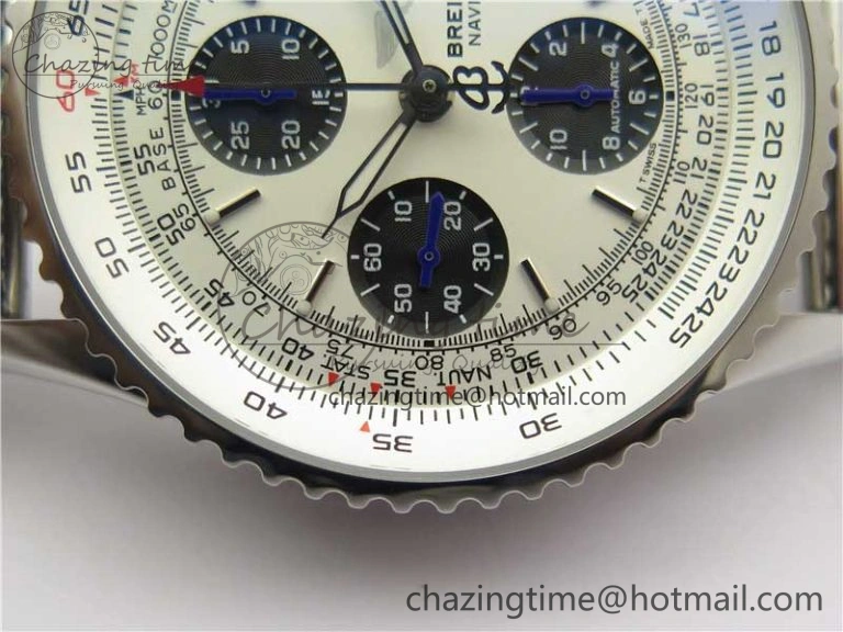 Navitimer 1 41mm SS B50 White Dial on SS Bracelet A7750