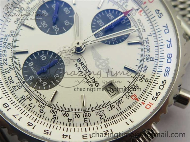 Navitimer 1 41mm SS B50 White Dial on SS Bracelet A7750