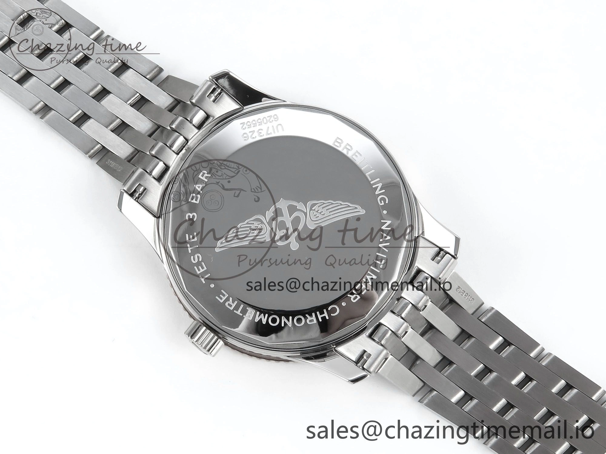 Navitimer 1 RG 41mm TF 1:1 Best Edition SS Bezel Gray Dial on SS Bracelet A2824
