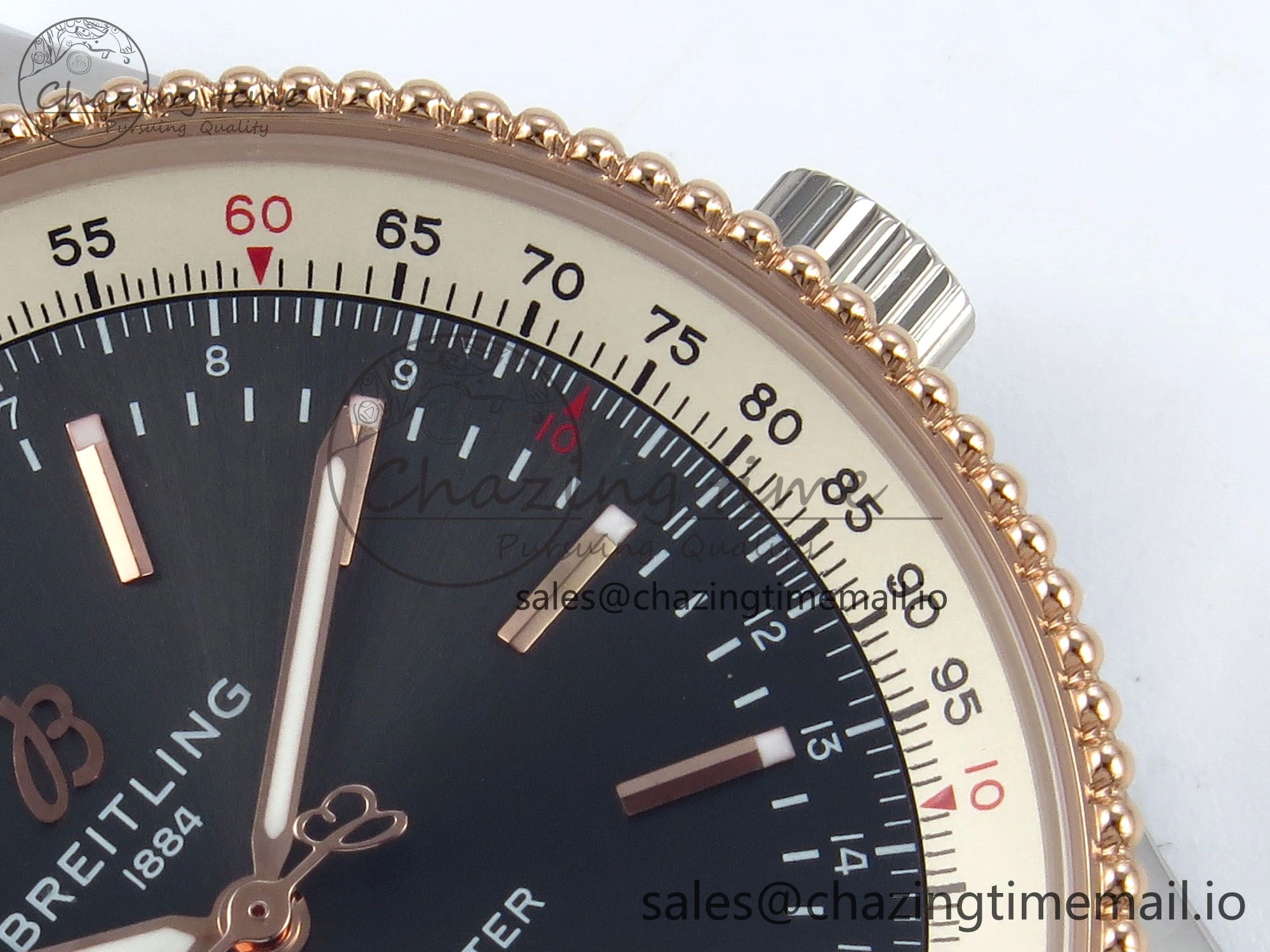 Navitimer 1 RG 41mm TF 1:1 Best Edition SS Bezel Gray Dial on SS Bracelet A2824