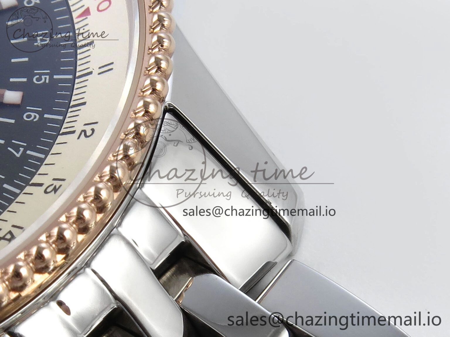 Navitimer 1 RG 41mm TF 1:1 Best Edition SS Bezel Gray Dial on SS Bracelet A2824