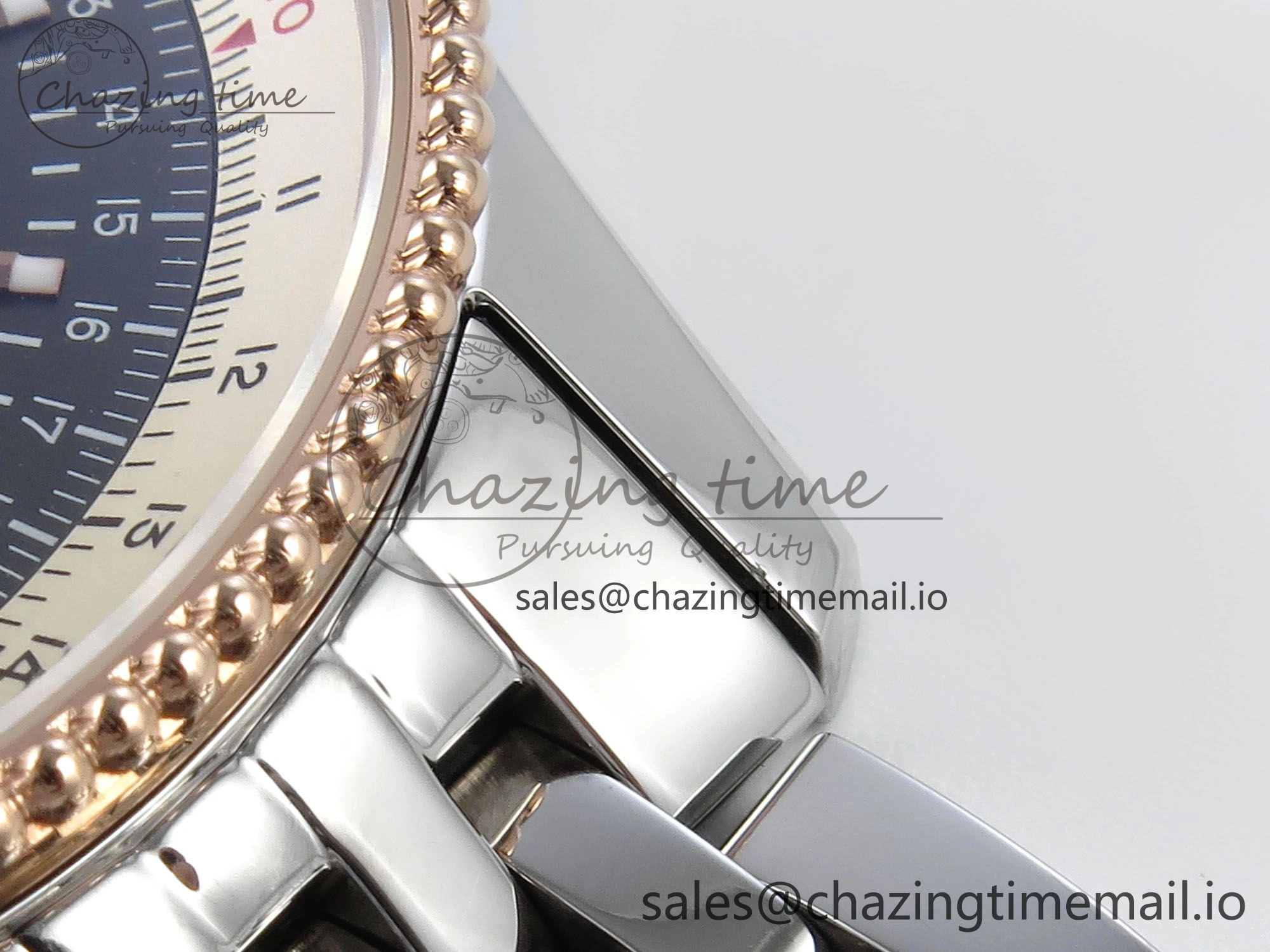 Navitimer 1 RG 41mm TF 1:1 Best Edition SS Bezel Gray Dial on SS Bracelet A2824