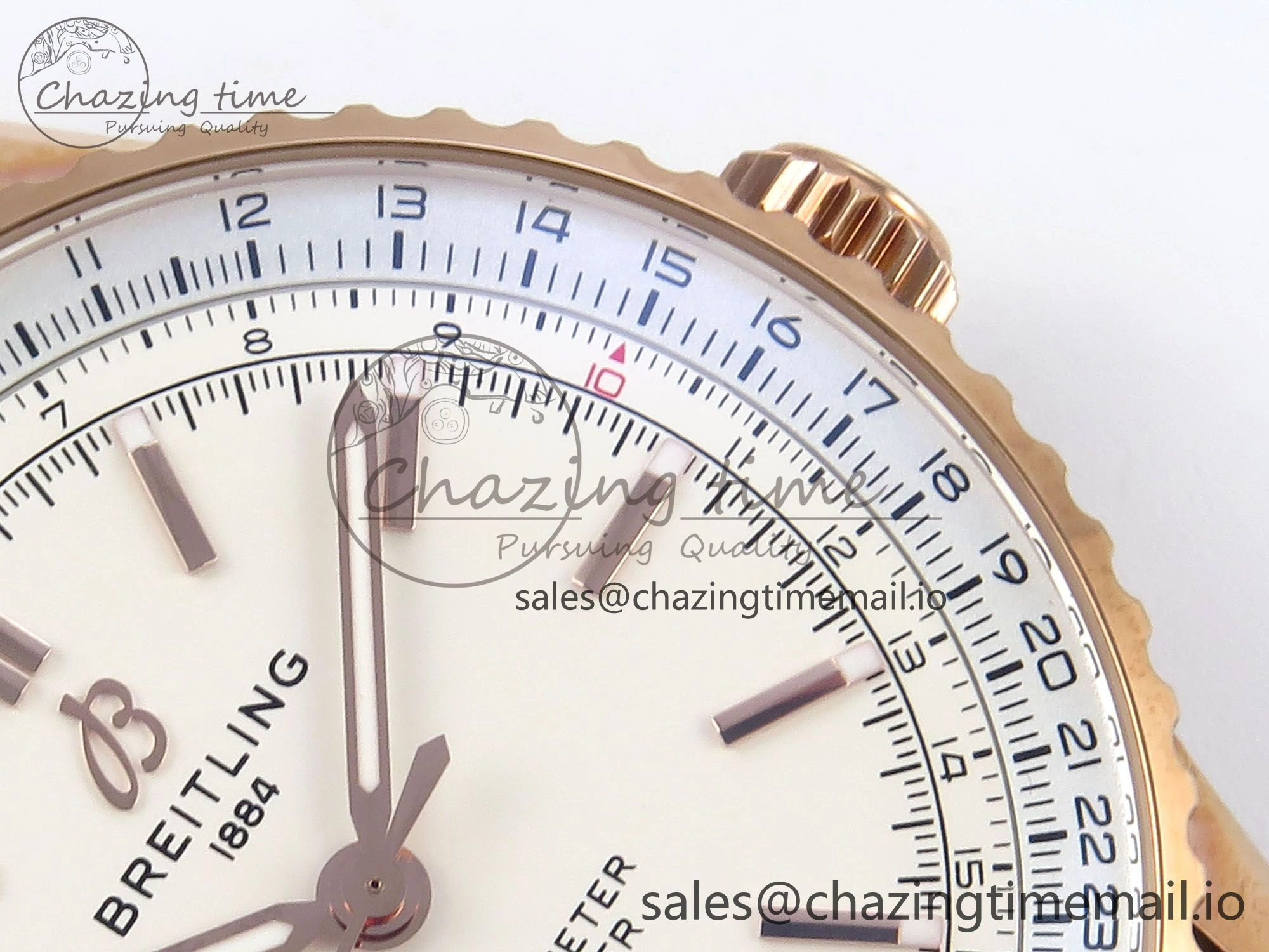 Navitimer 1 RG 41mm TF 1:1 Best Edition White Bezel White Dial on Brown Leather Strap A2824