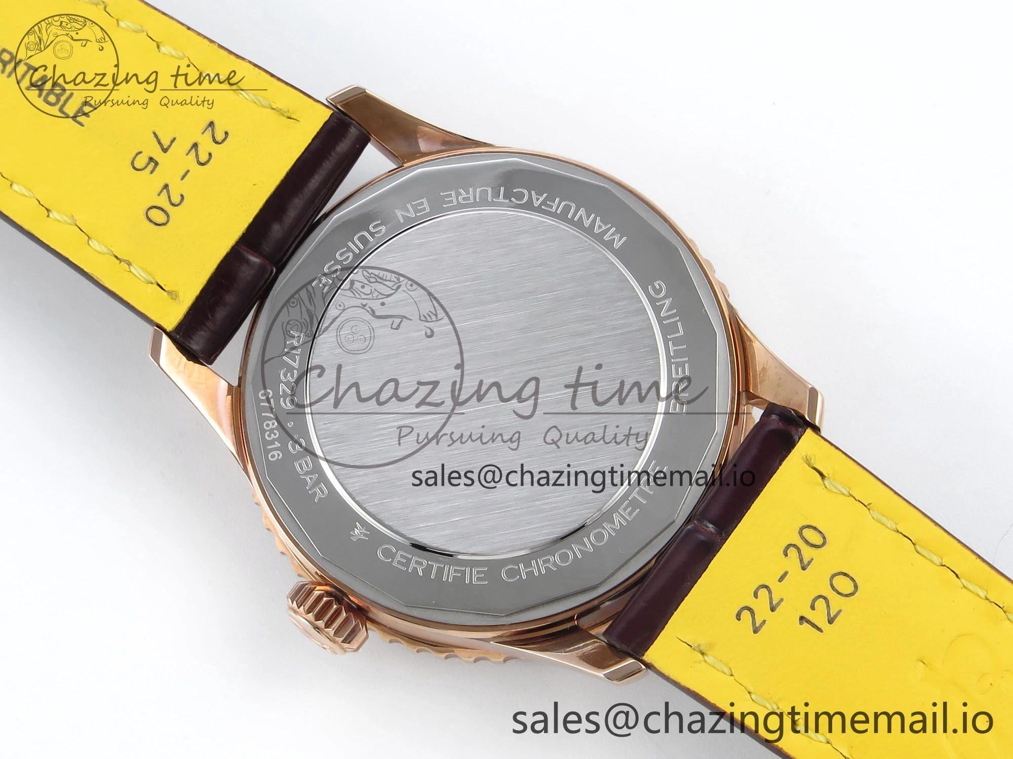 Navitimer 1 RG 41mm TF 1:1 Best Edition White Bezel White Dial on Brown Leather Strap A2824