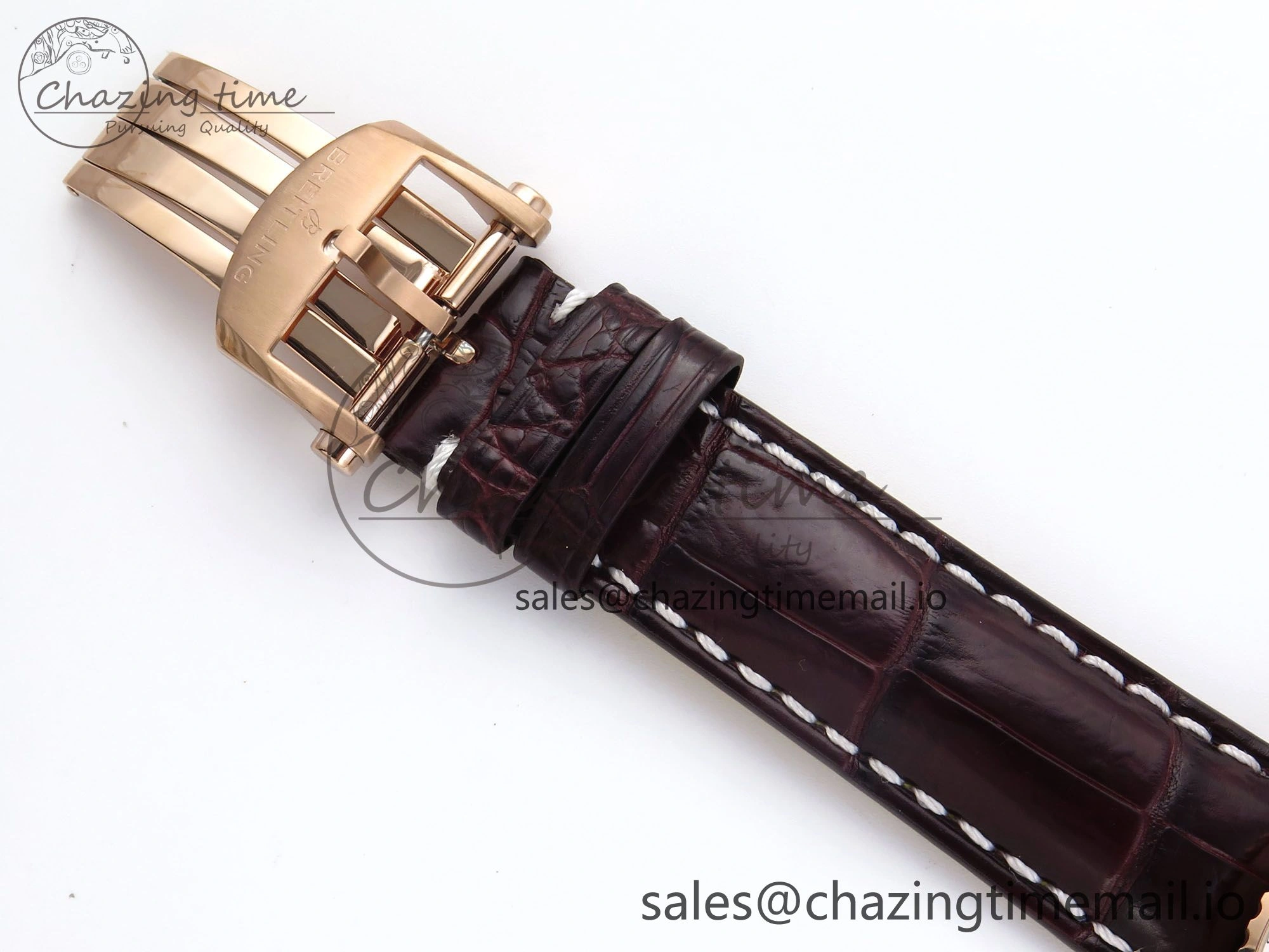 Navitimer 1 RG 41mm TF 1:1 Best Edition White Bezel White Dial on Brown Leather Strap A2824
