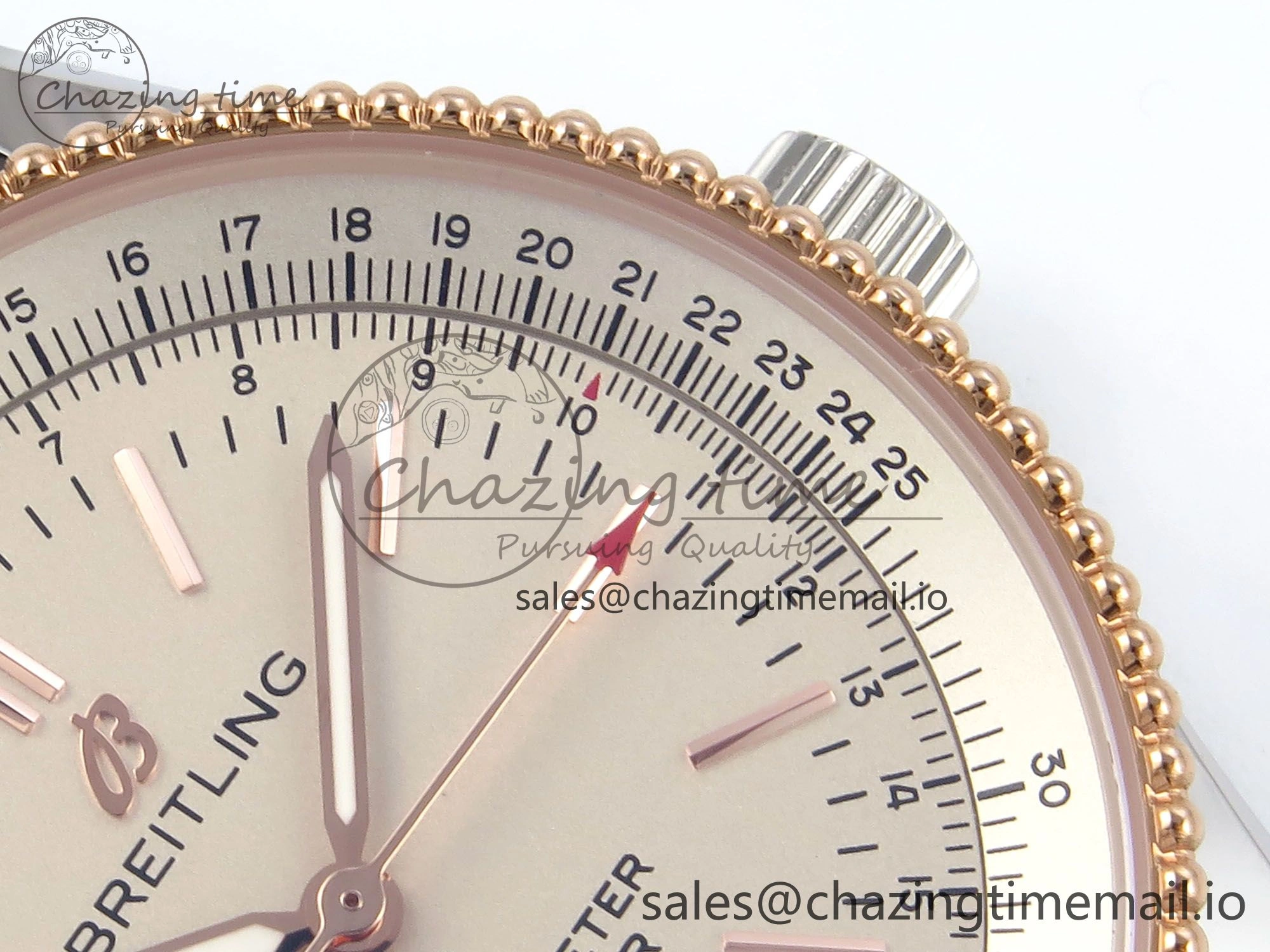 Navitimer 1 RG SS 38mm TF 1:1 Best Edition White Bezel White Dial on Brown Leather Strap A2824