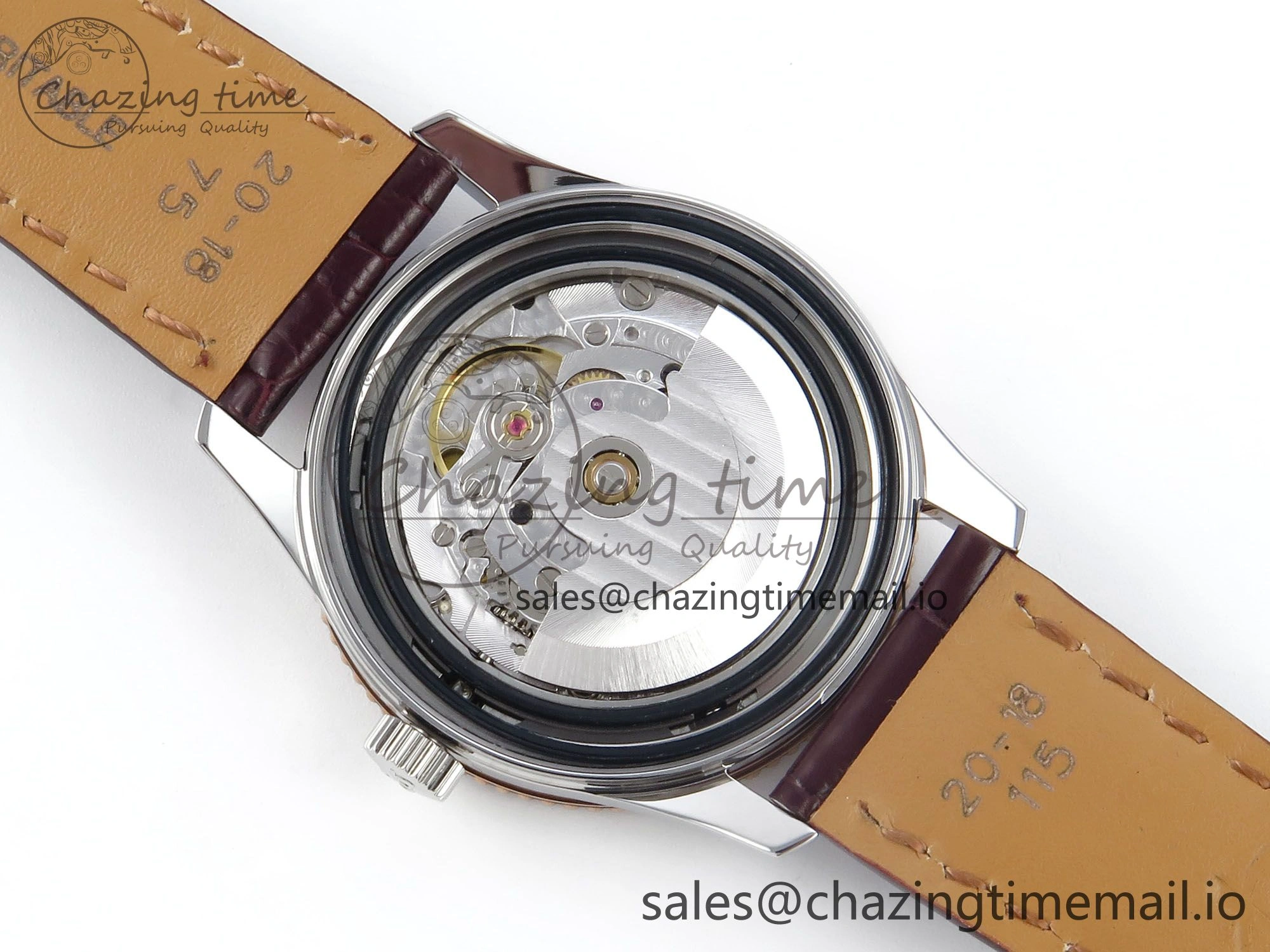 Navitimer 1 RG SS 38mm TF 1:1 Best Edition White Bezel White Dial on Brown Leather Strap A2824