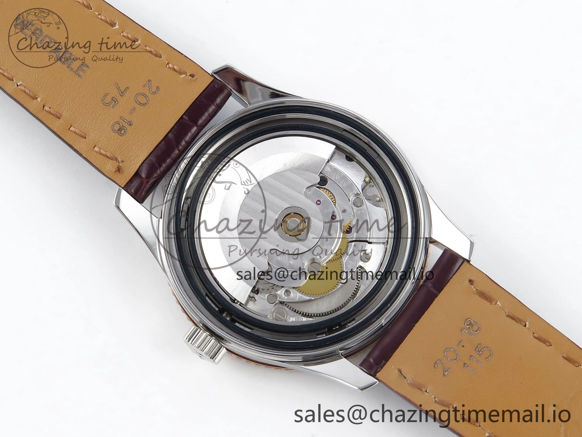 Navitimer 1 RG SS 38mm TF 1:1 Best Edition White Bezel White Dial on Brown Leather Strap A2824