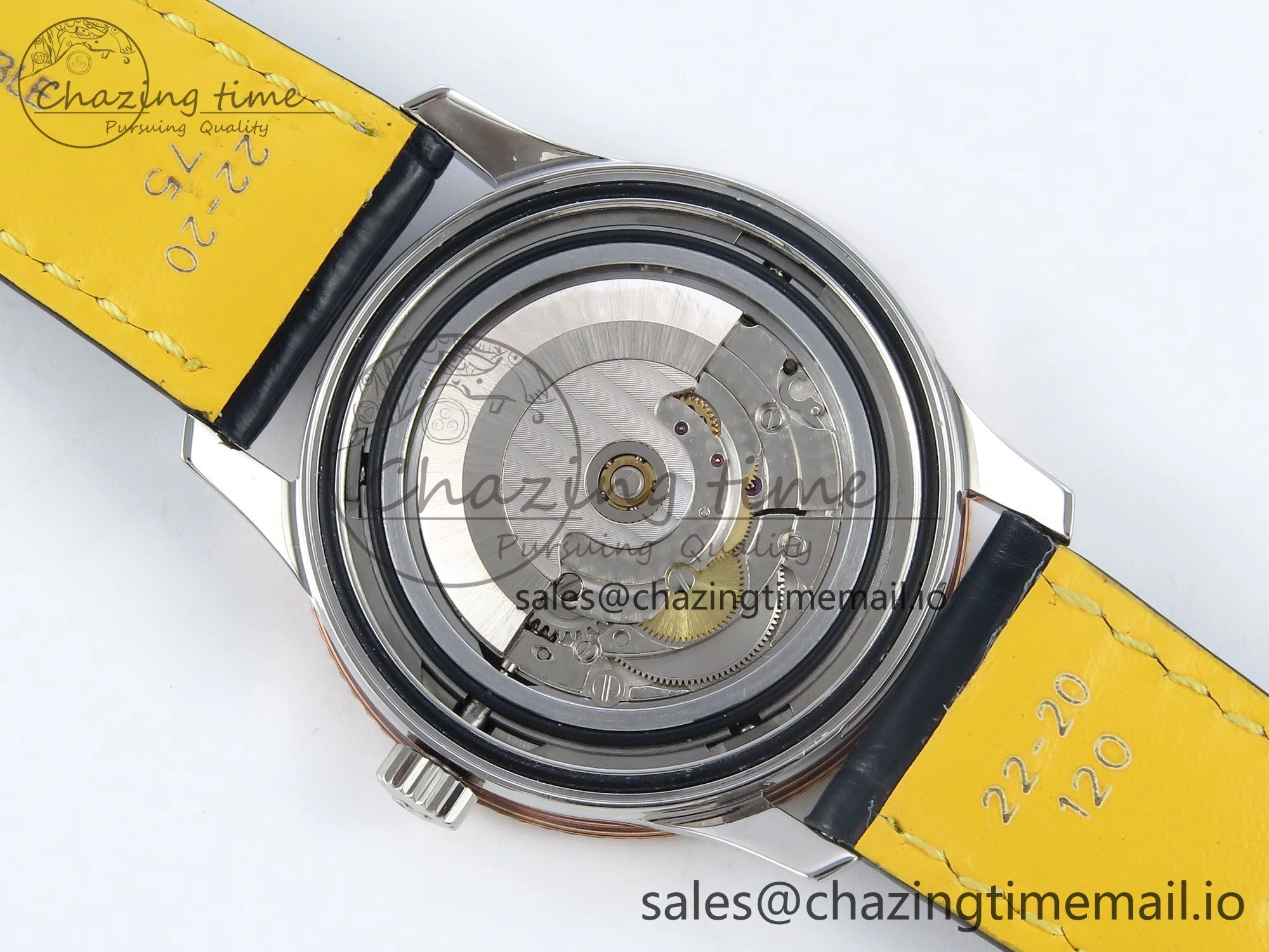 Navitimer 1 RG SS 41mm TF 1:1 Best Edition White Bezel Gray Dial on Blue Leather Strap A2824