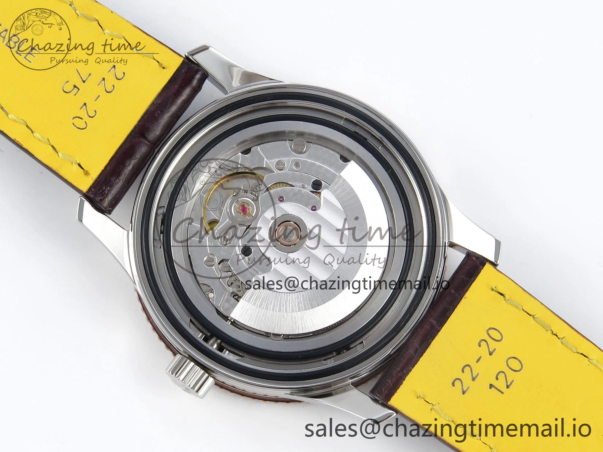 Navitimer 1 RG SS 41mm TF 1:1 Best Edition White Bezel White Dial on Brown Leather Strap A2824