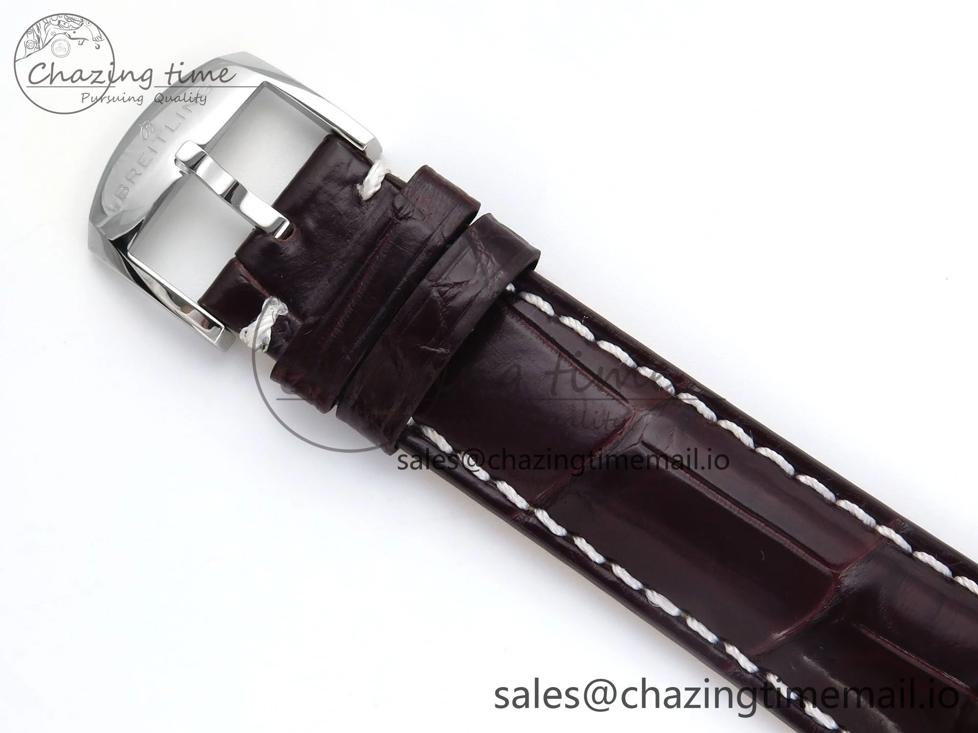 Navitimer 1 RG SS 41mm TF 1:1 Best Edition White Bezel White Dial on Brown Leather Strap A2824