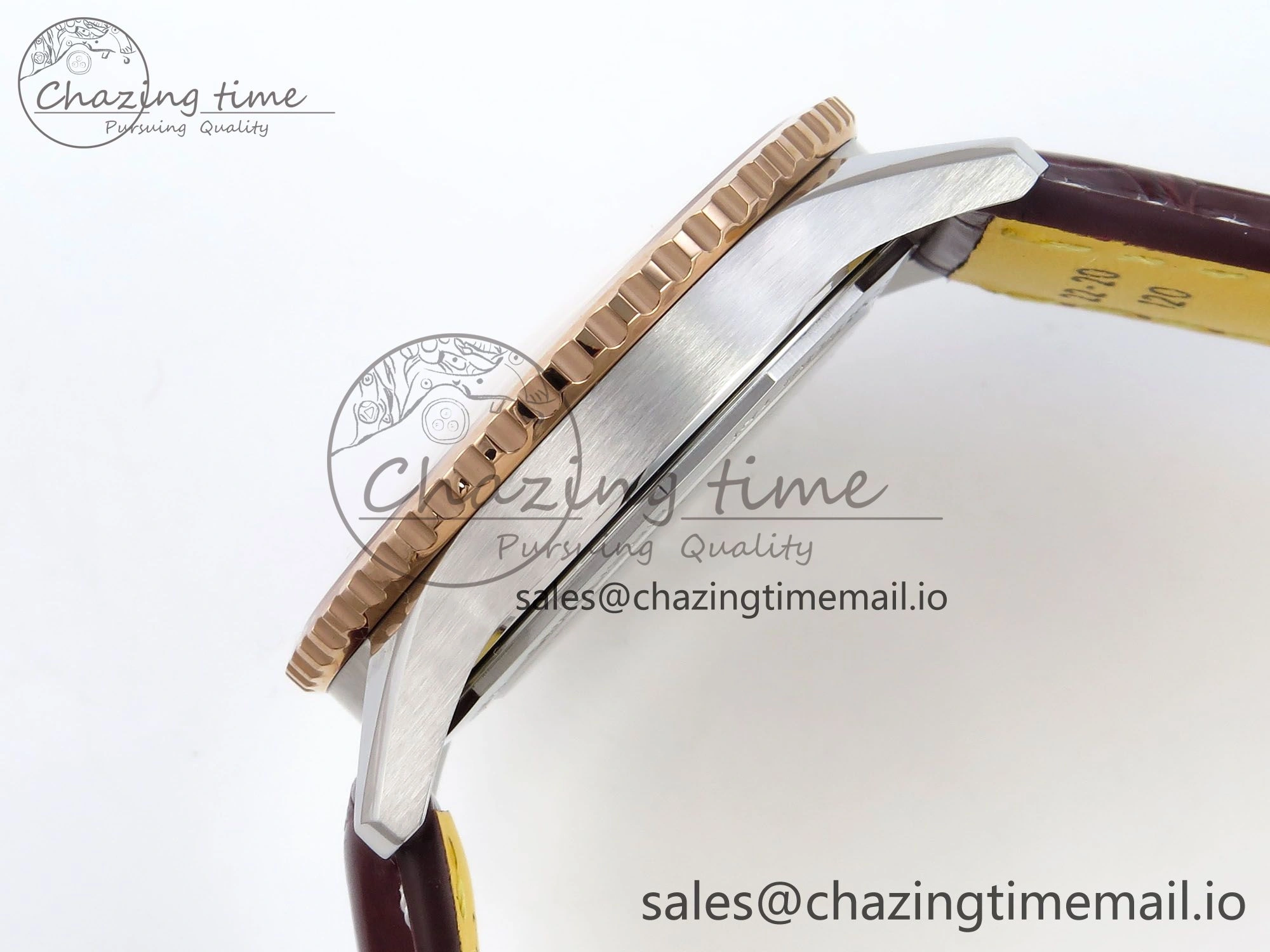 Navitimer 1 RG SS 41mm TF 1:1 Best Edition White Bezel White Dial on Brown Leather Strap A2824