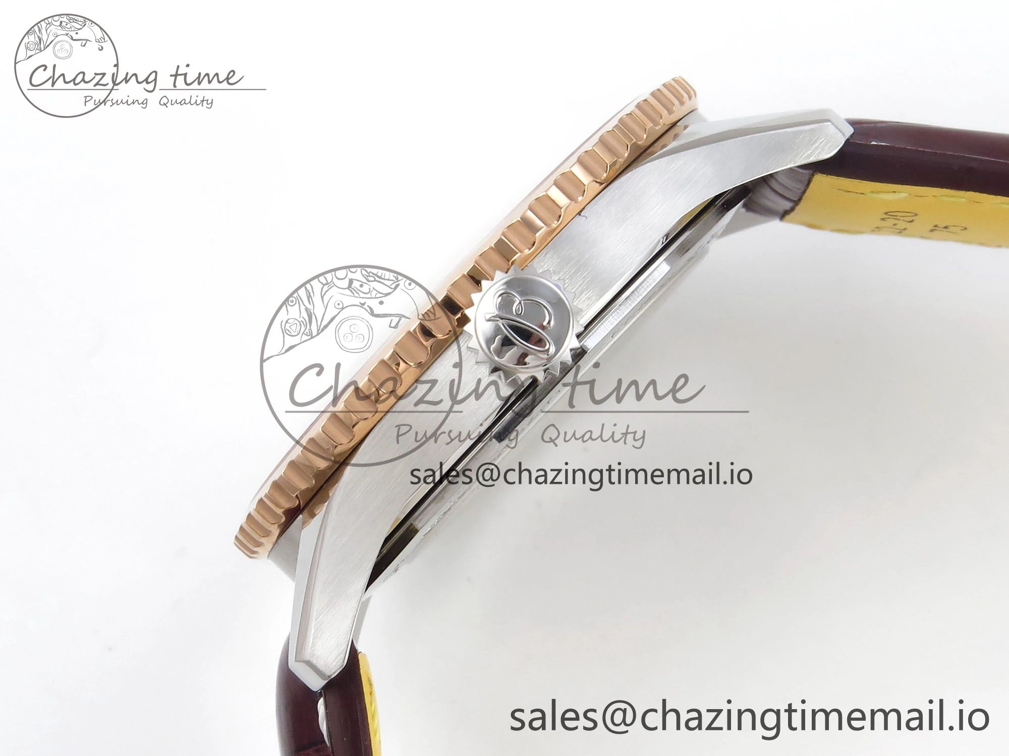 Navitimer 1 RG SS 41mm TF 1:1 Best Edition White Bezel White Dial on Brown Leather Strap A2824