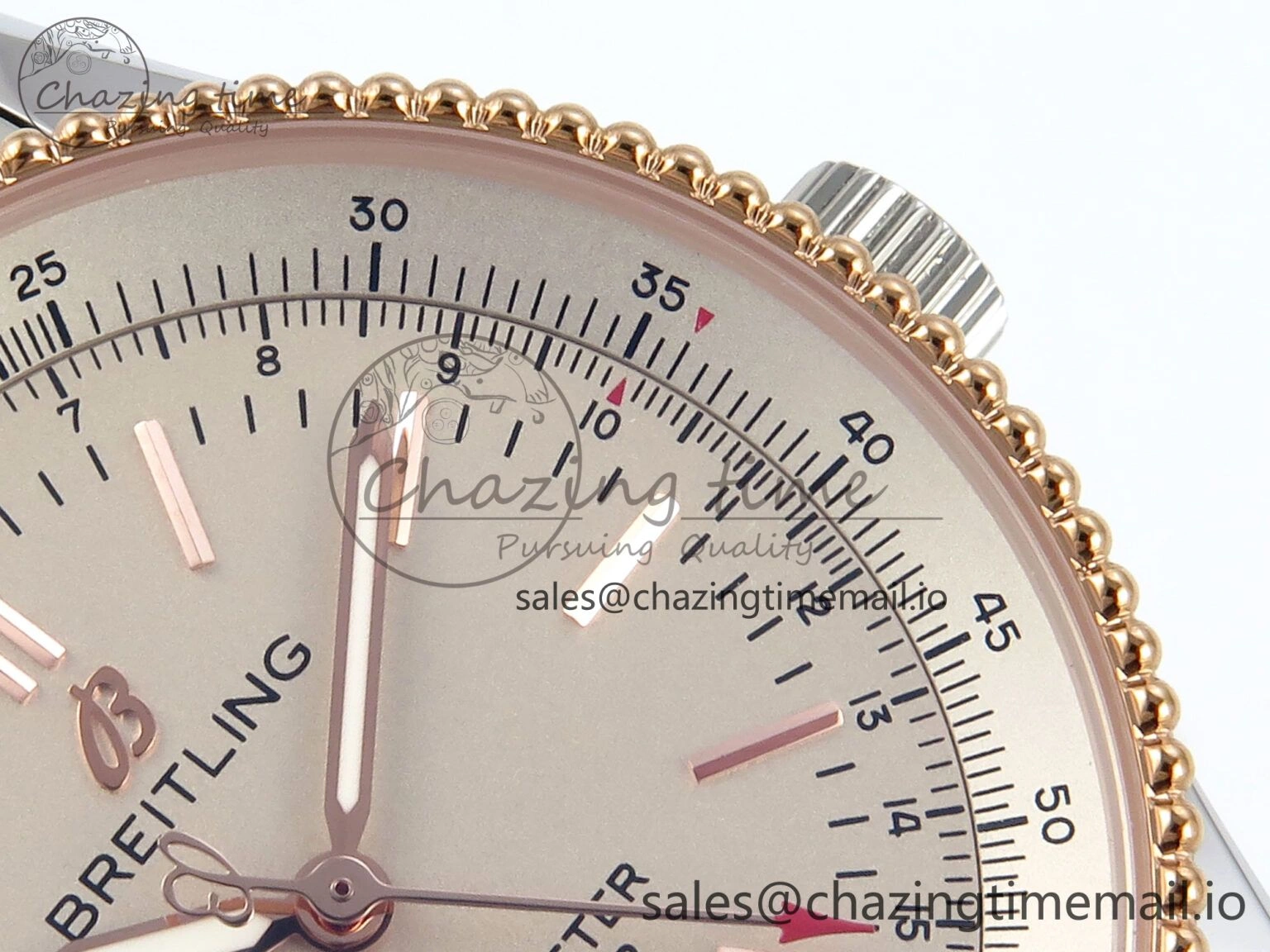 Navitimer 1 SS 38mm TF 1:1 Best Edition RG Bezel White Dial on SS Bracelet A2824