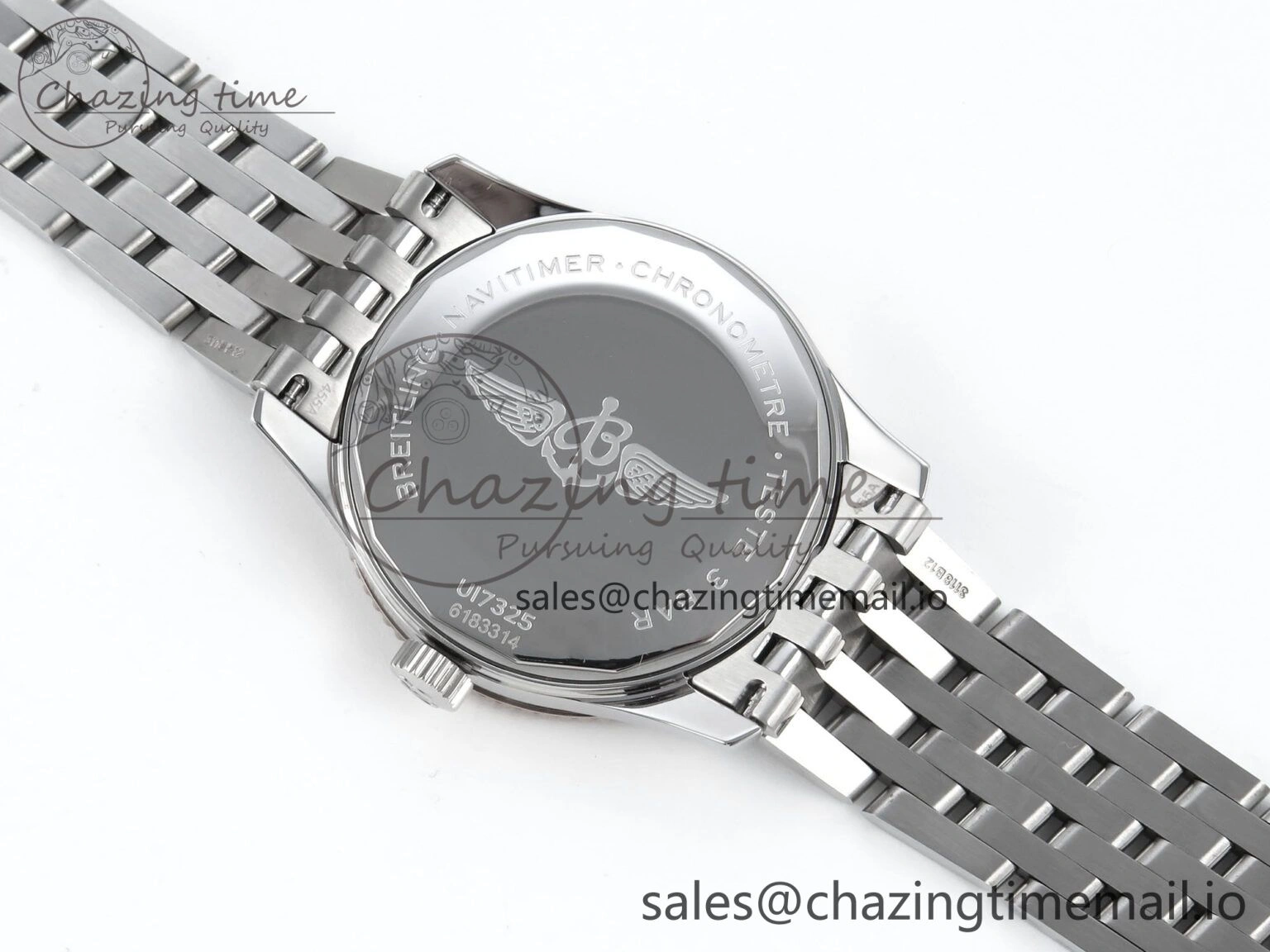 Navitimer 1 SS 38mm TF 1:1 Best Edition RG Bezel White Dial on SS Bracelet A2824