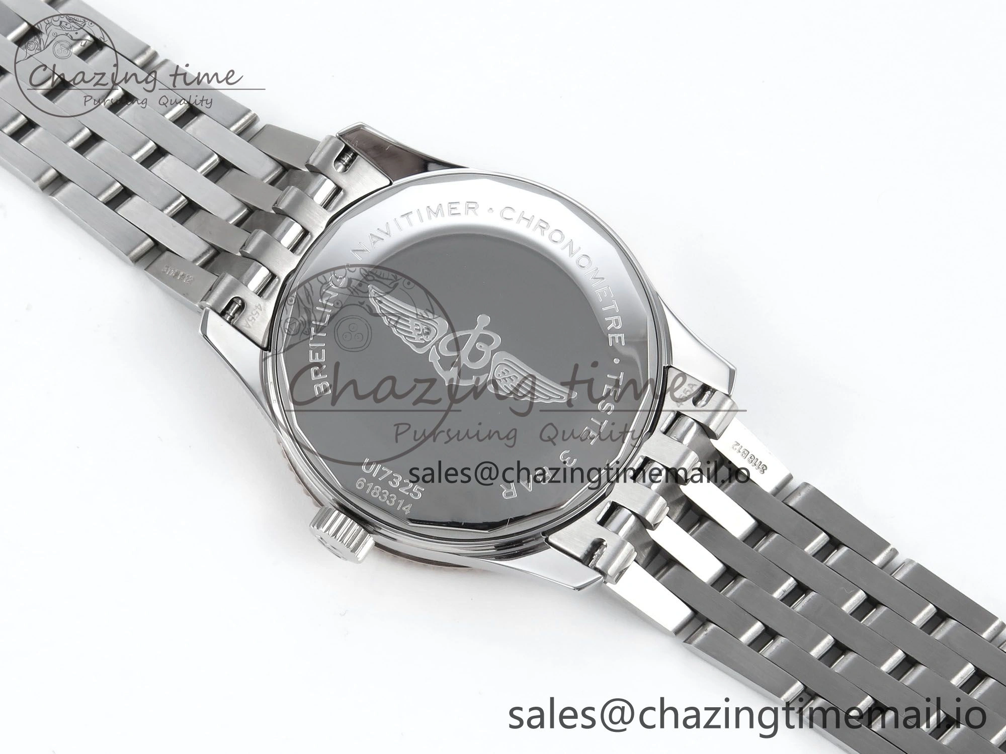 Navitimer 1 SS 38mm TF 1:1 Best Edition RG Bezel White Dial on SS Bracelet A2824
