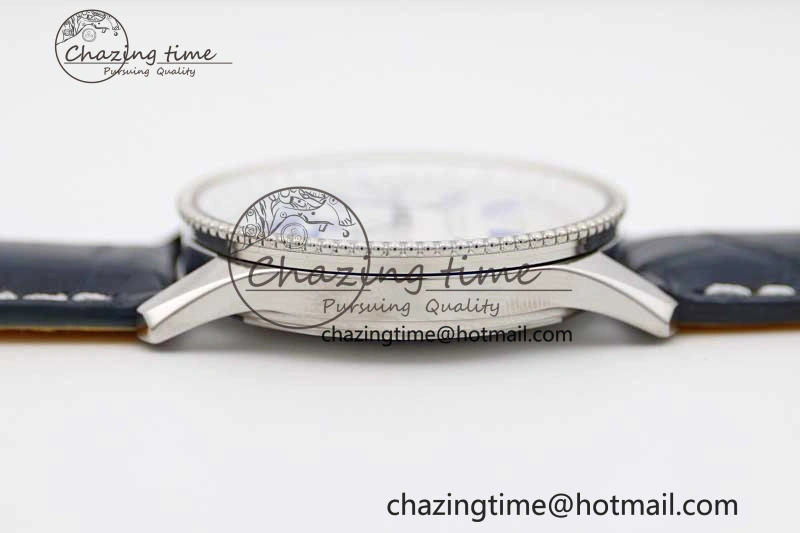 Navitimer 1 SS 38mm TF 1:1 Best Edition SS Bezel White Dial on Blue Croco Strap A2824