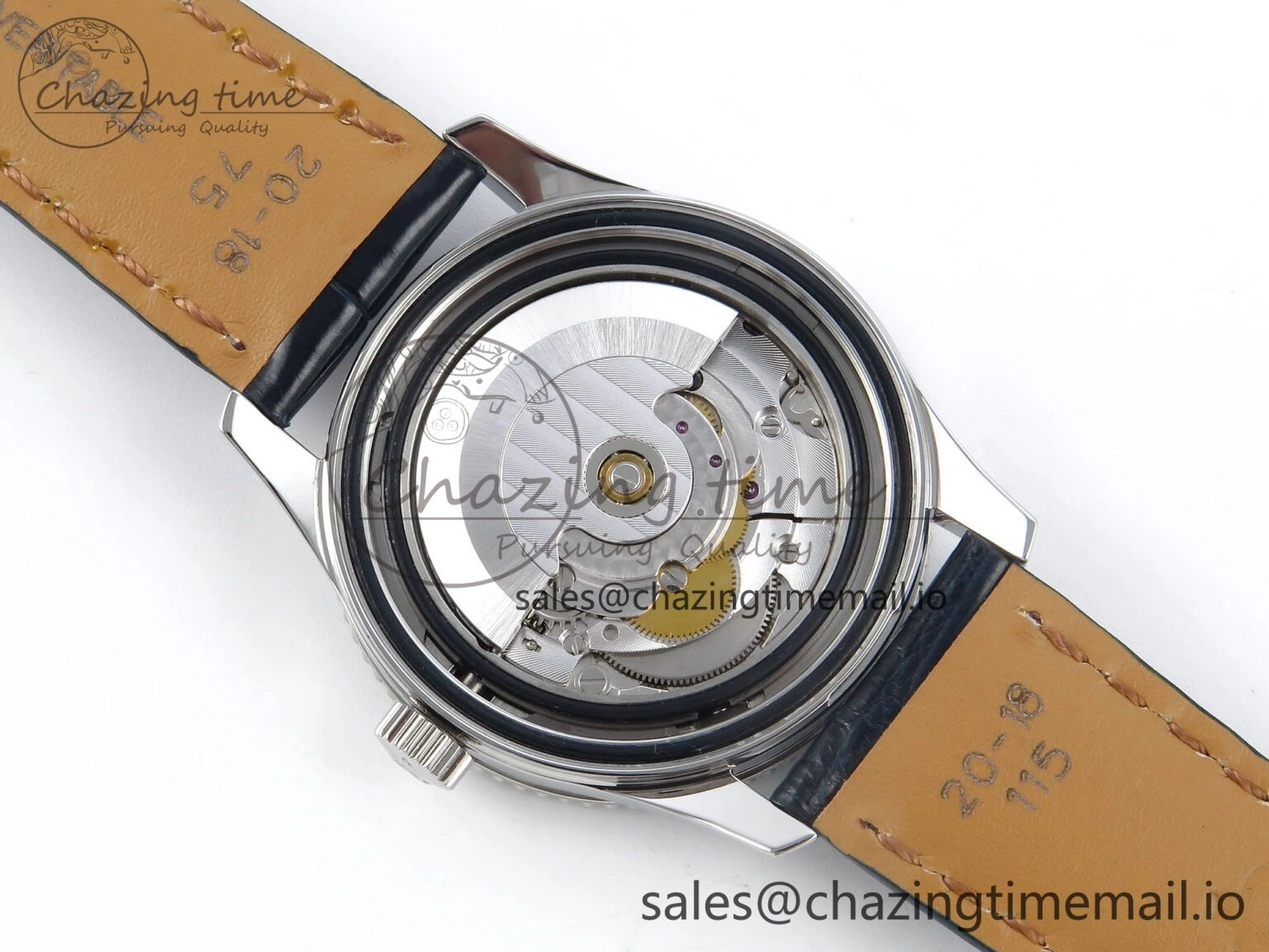 Navitimer 1 SS 38mm TF 1:1 Best Edition White Bezel Blue Dial on Blue Leather Strap A2824