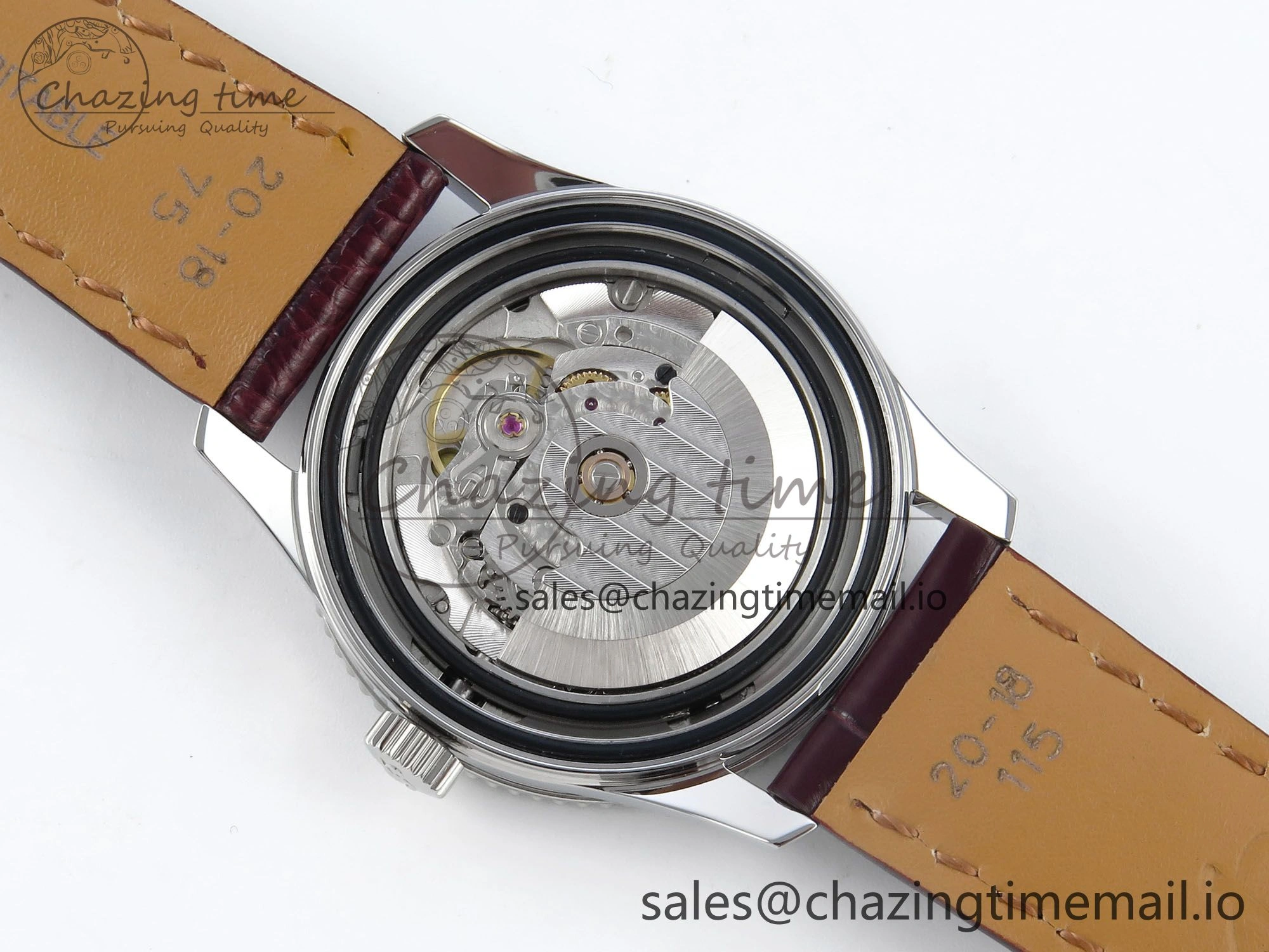 Navitimer 1 SS 38mm TF 1:1 Best Edition White Bezel Blue Dial on Brown Leather Strap A2824