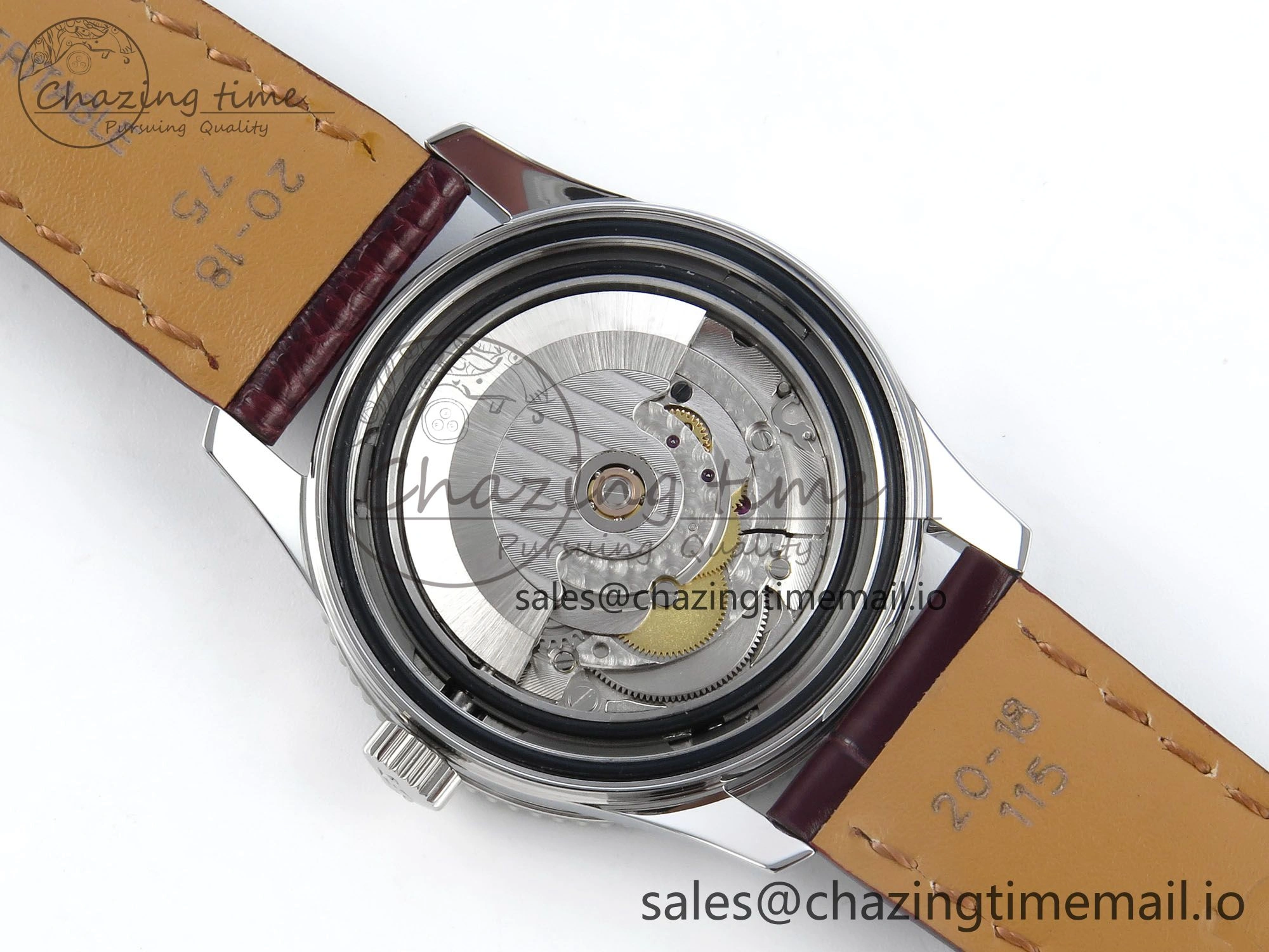 Navitimer 1 SS 38mm TF 1:1 Best Edition White Bezel Blue Dial on Brown Leather Strap A2824