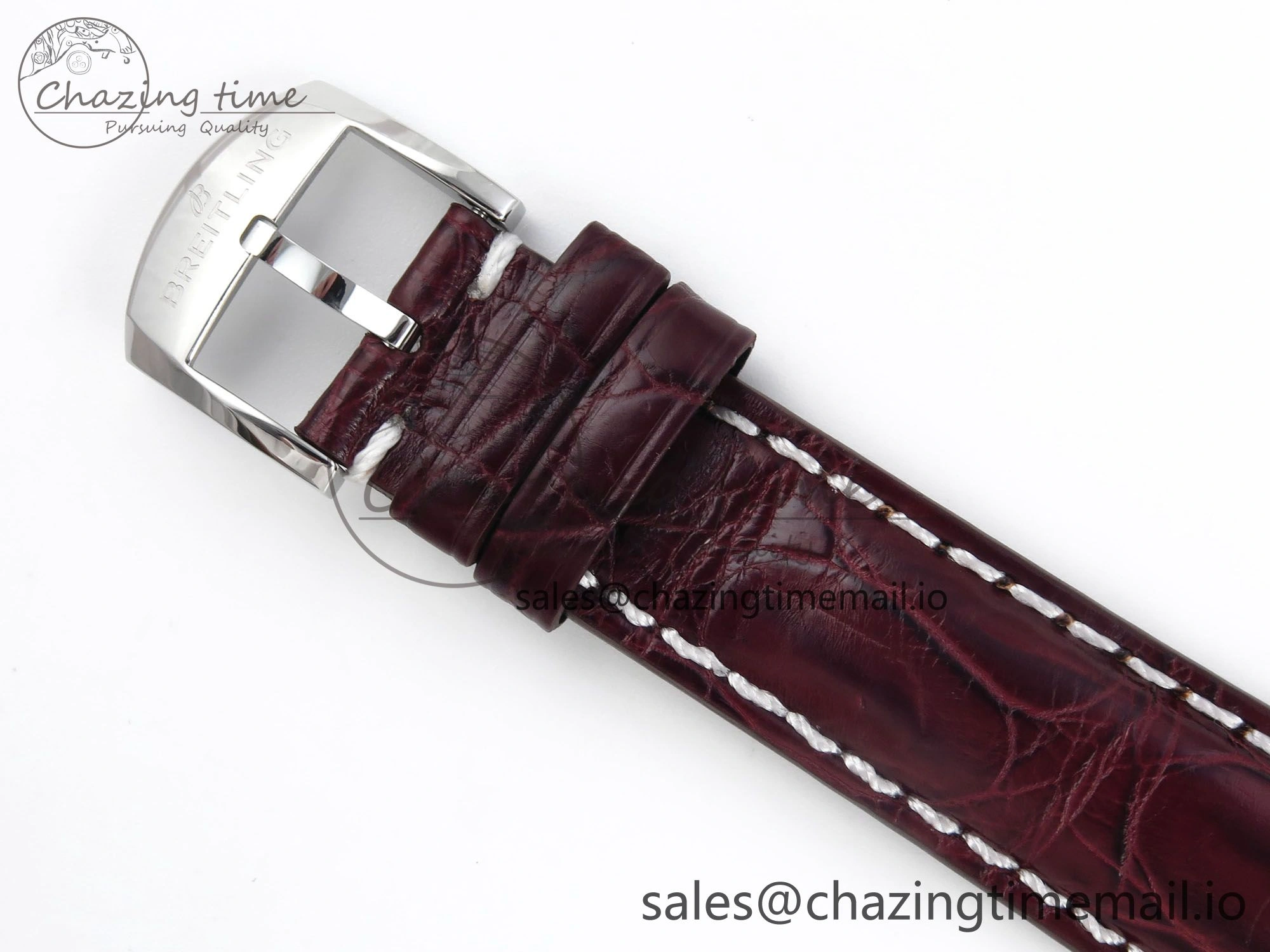 Navitimer 1 SS 38mm TF 1:1 Best Edition White Bezel Blue Dial on Brown Leather Strap A2824
