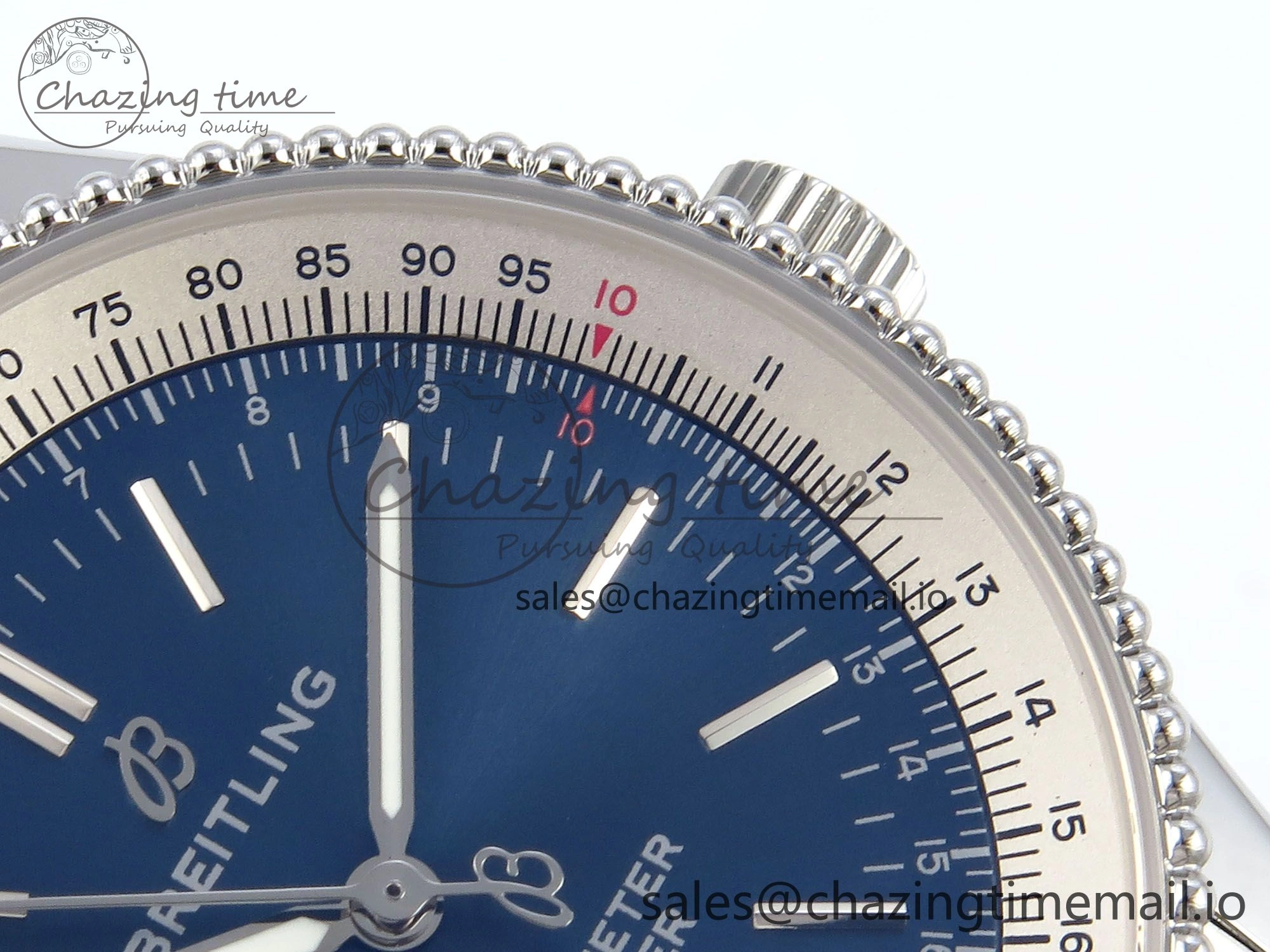 Navitimer 1 SS 38mm TF 1:1 Best Edition White Bezel Blue Dial on SS Bracelet A2824