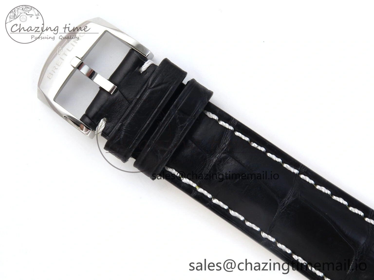 Navitimer 1 SS 41mm TF 1:1 Best Edition Blue Bezel Blue Dial on Black Leather Strap A2824