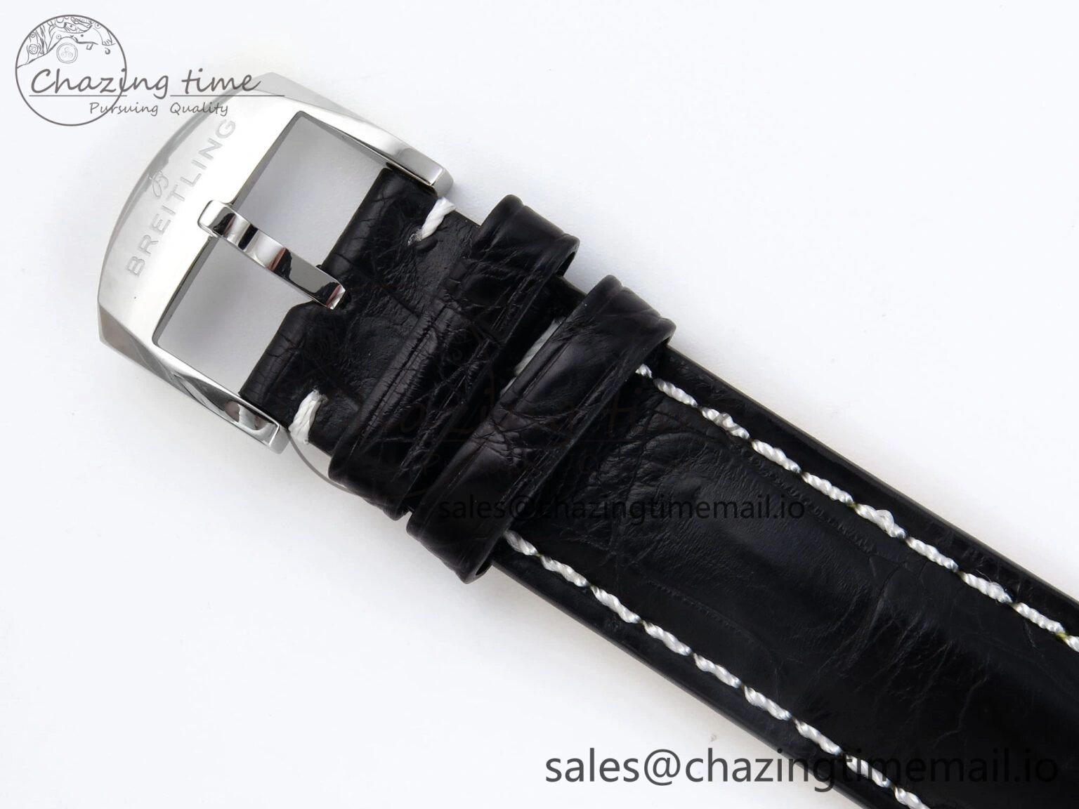 Navitimer 1 SS 41mm TF 1:1 Best Edition Green Bezel Green Dial on Black Leather Strap A2824