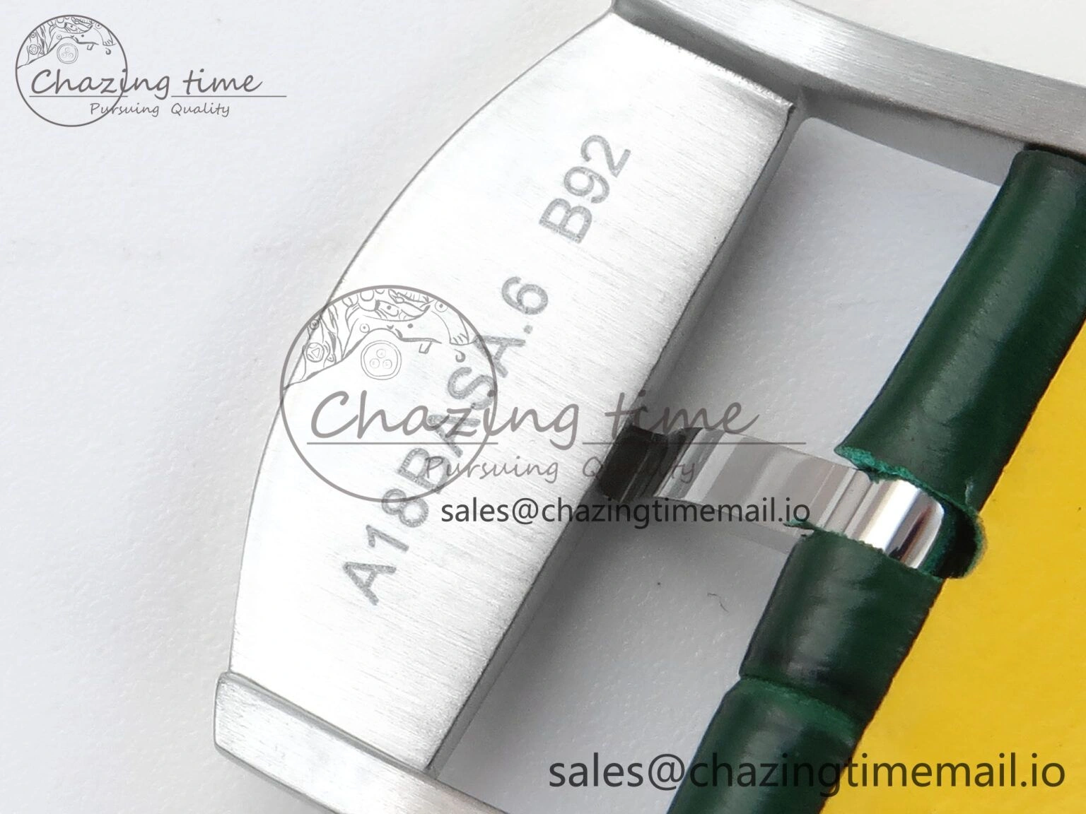 Navitimer 1 SS 41mm TF 1:1 Best Edition Green Bezel Green Dial on Green Leather Strap A2824